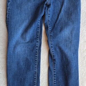GAP Women's Straight Leg Jeans in Deep Blue Girlfriend Mid Rise